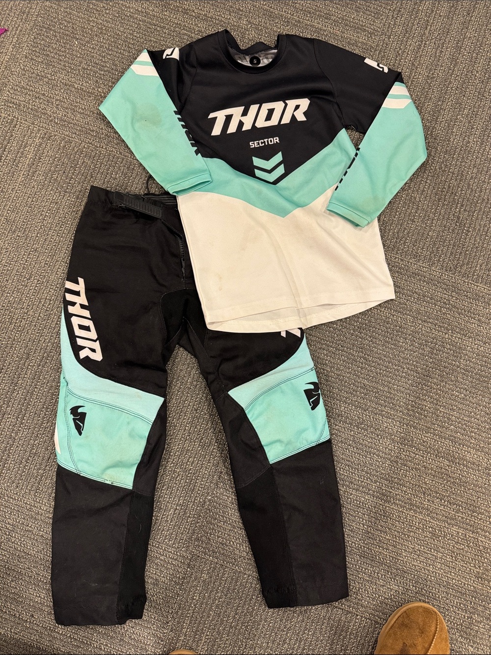 thor Kids Matching Set in Black, Mint, White